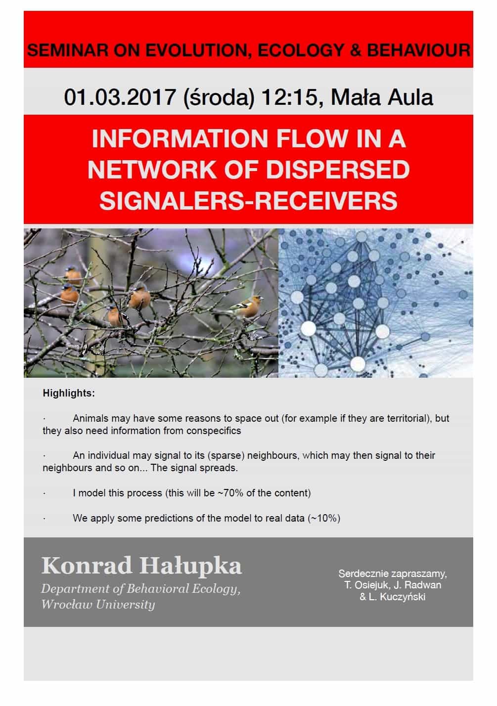 Seminars on Evolution, Ecology & Behaviour